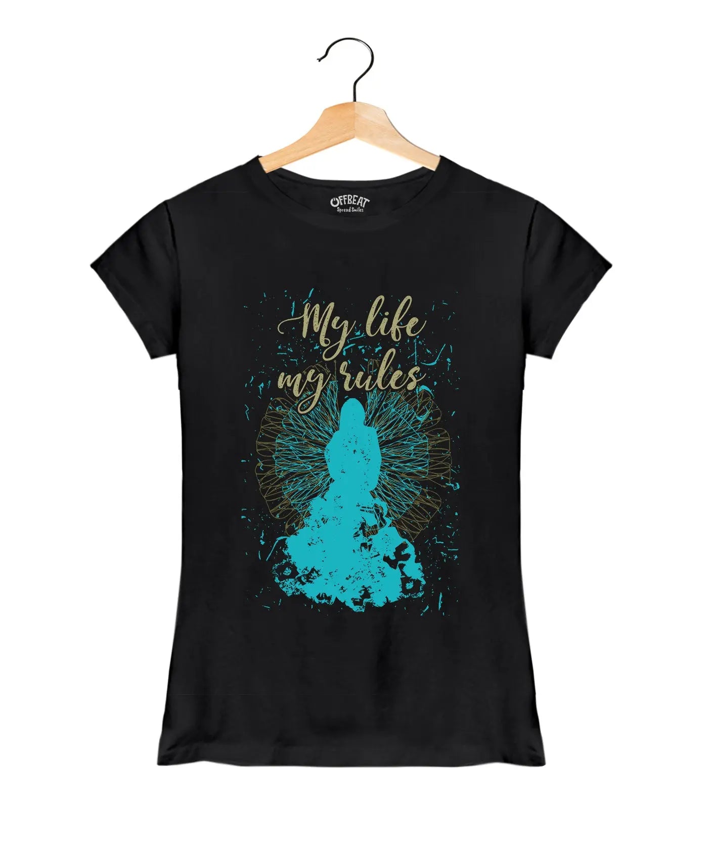 My Life My Rules - Graphic T-Shirt – Black - 100% Cotton Offbeat