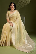 Delicate Yellow Soft Silk Light Weight Saree Golden Border PR
