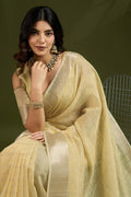 Delicate Yellow Soft Silk Light Weight Saree Golden Border PR