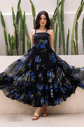 Fully Flared Garden Tiered Floral Sleeveless Maxi Dress PR
