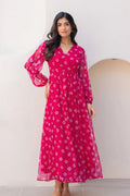 Pink Fully Flared Garden Tiered Floral Sleeveless Maxi Dress PR