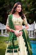 Elegant Ivory Embroidered Lehenga for Weddings & Festive Wear PR