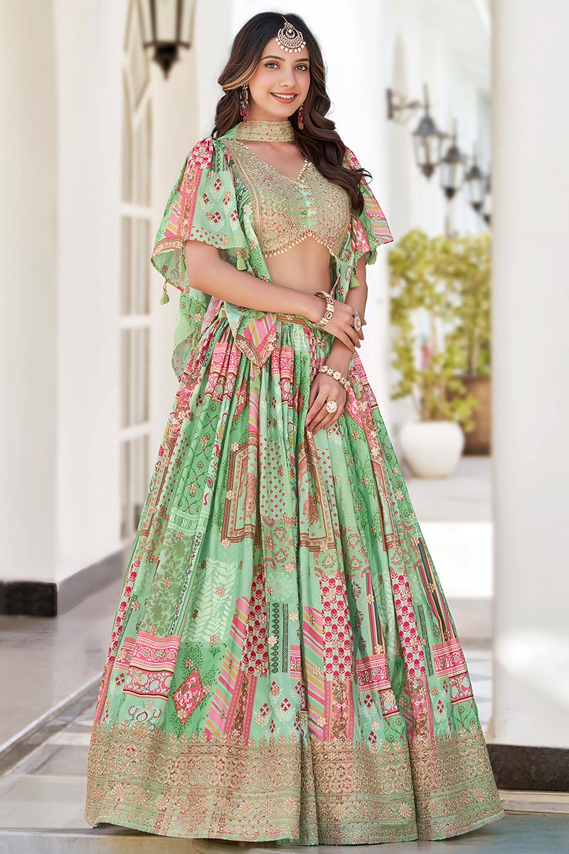 ulticolour Pastel Patchwork Lehenga for Festive Wear PR