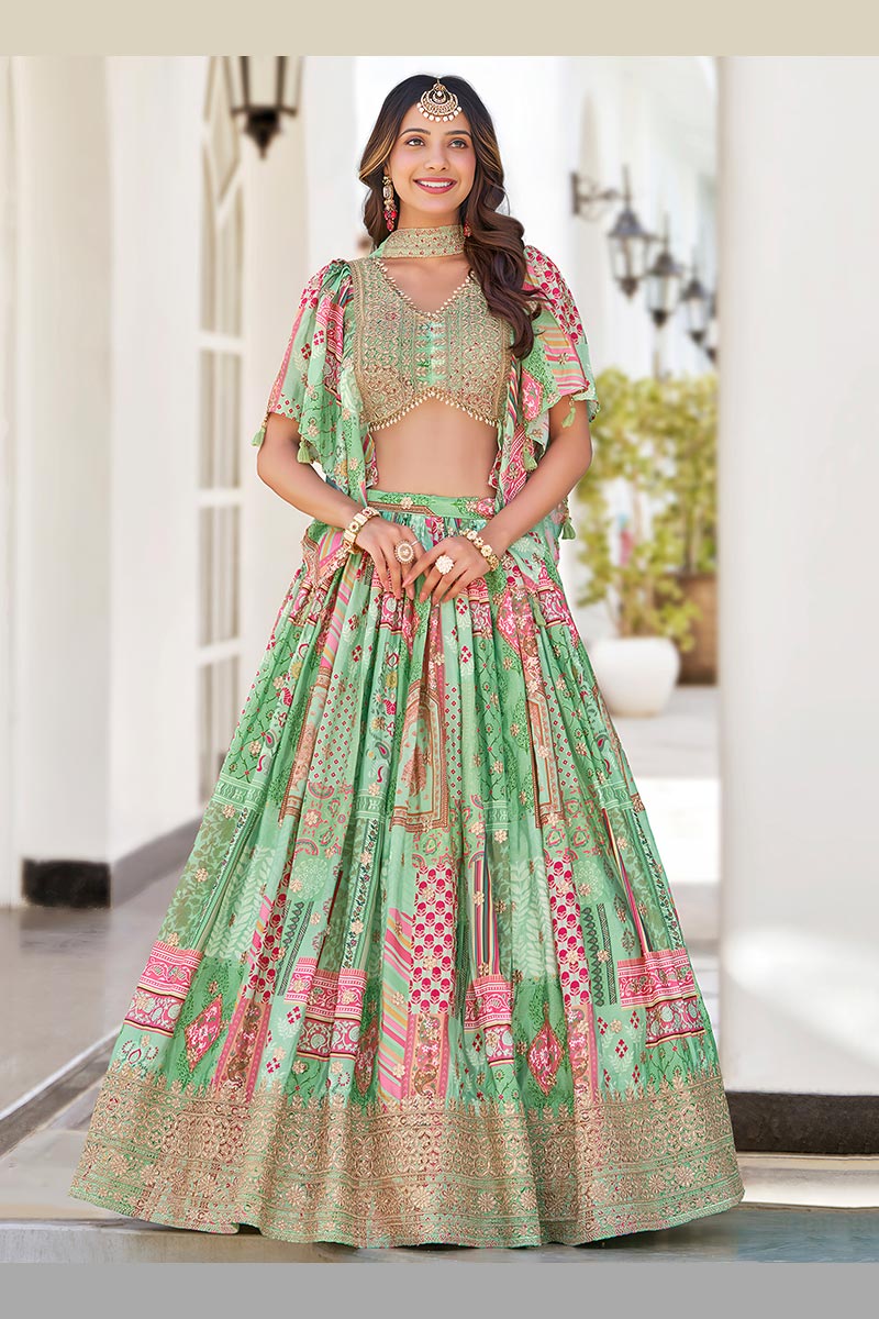 ulticolour Pastel Patchwork Lehenga for Festive Wear PR