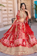 Trendy Patchwork Lehenga Choli with Modern Blouse Design PR