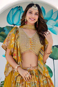Yellow Printed Lehenga for Mehendi, Sangeet & Festive Functions PR