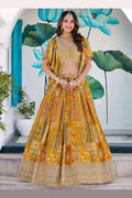 Yellow Printed Lehenga for Mehendi, Sangeet & Festive Functions PR
