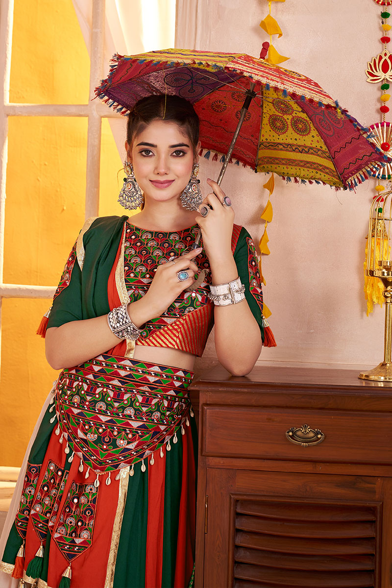 Kutchi Patchwork Lehenga Choli – Multi Colour Mirror Embroidered Festive Wear PR