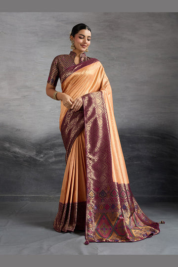Stunning Coffee Festive Saree – Traditional Indian Attire PR
