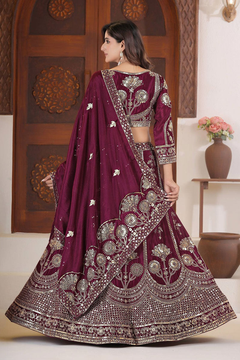Green Tissue Floral Embroidered Lehenga Set with Dupatta (Copy) RTI