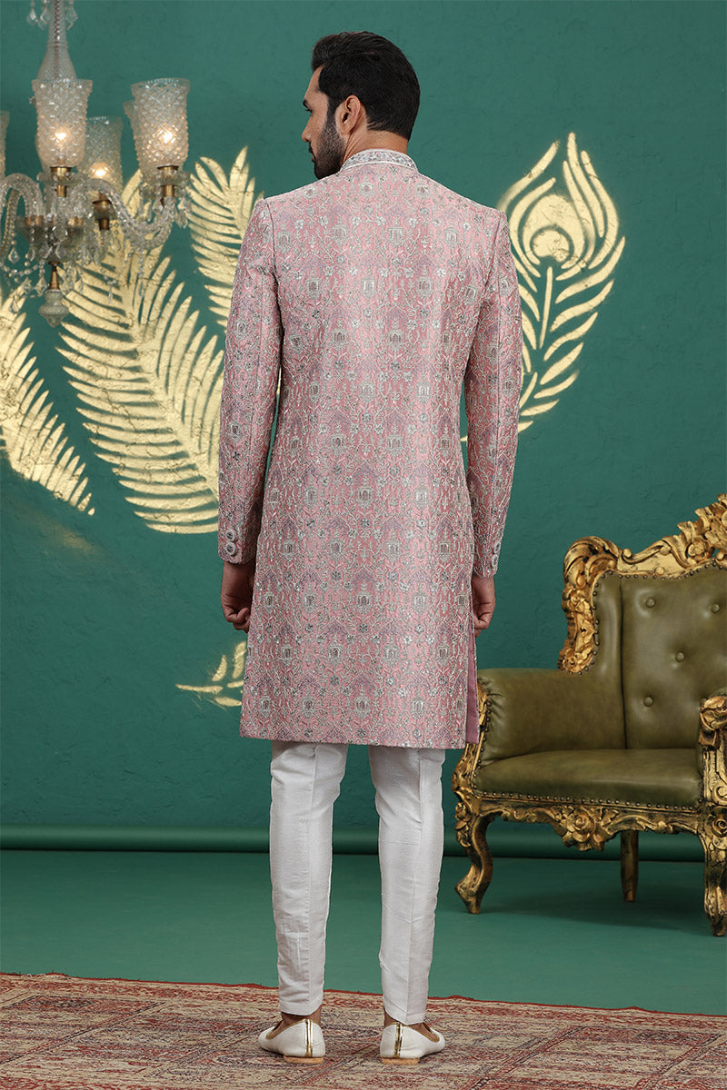 Heritage-Inspired Onion Sherwani & Churidar – Royal Men's Outfit PR