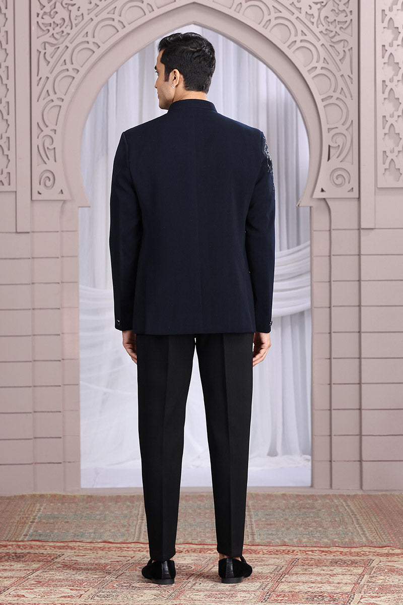 Stylish Indo-Western Jacket– Blue Edition PR