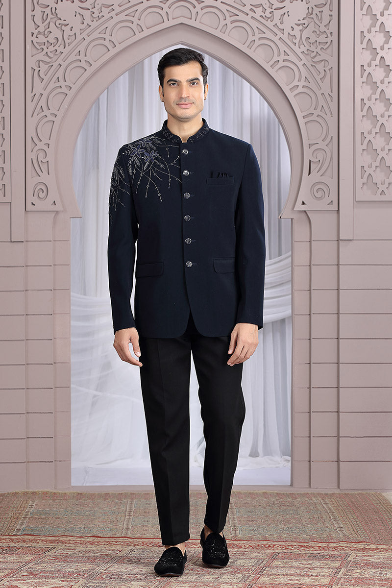 Stylish Indo-Western Jacket– Blue Edition PR