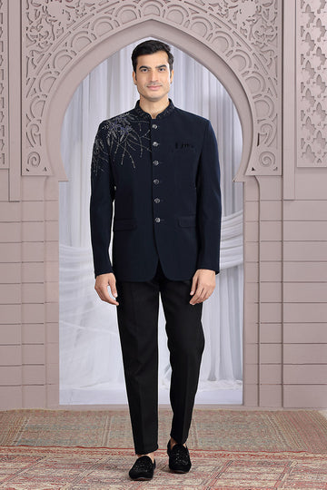 Stylish Indo-Western Jacket– Blue Edition PR