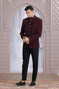 Indian Formalwear for Men – Wine Suit Set PR