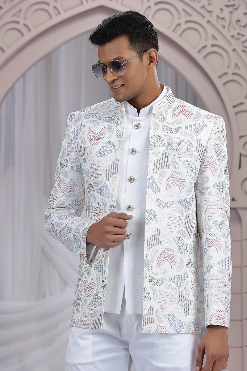 Cream Indo-Western Set – Wedding & Reception Look PR