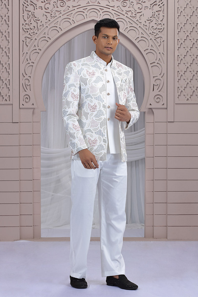 Cream Indo-Western Set – Wedding & Reception Look PR