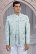 Party Ready Indo-Western Suit – Men's Pista Green Look PR