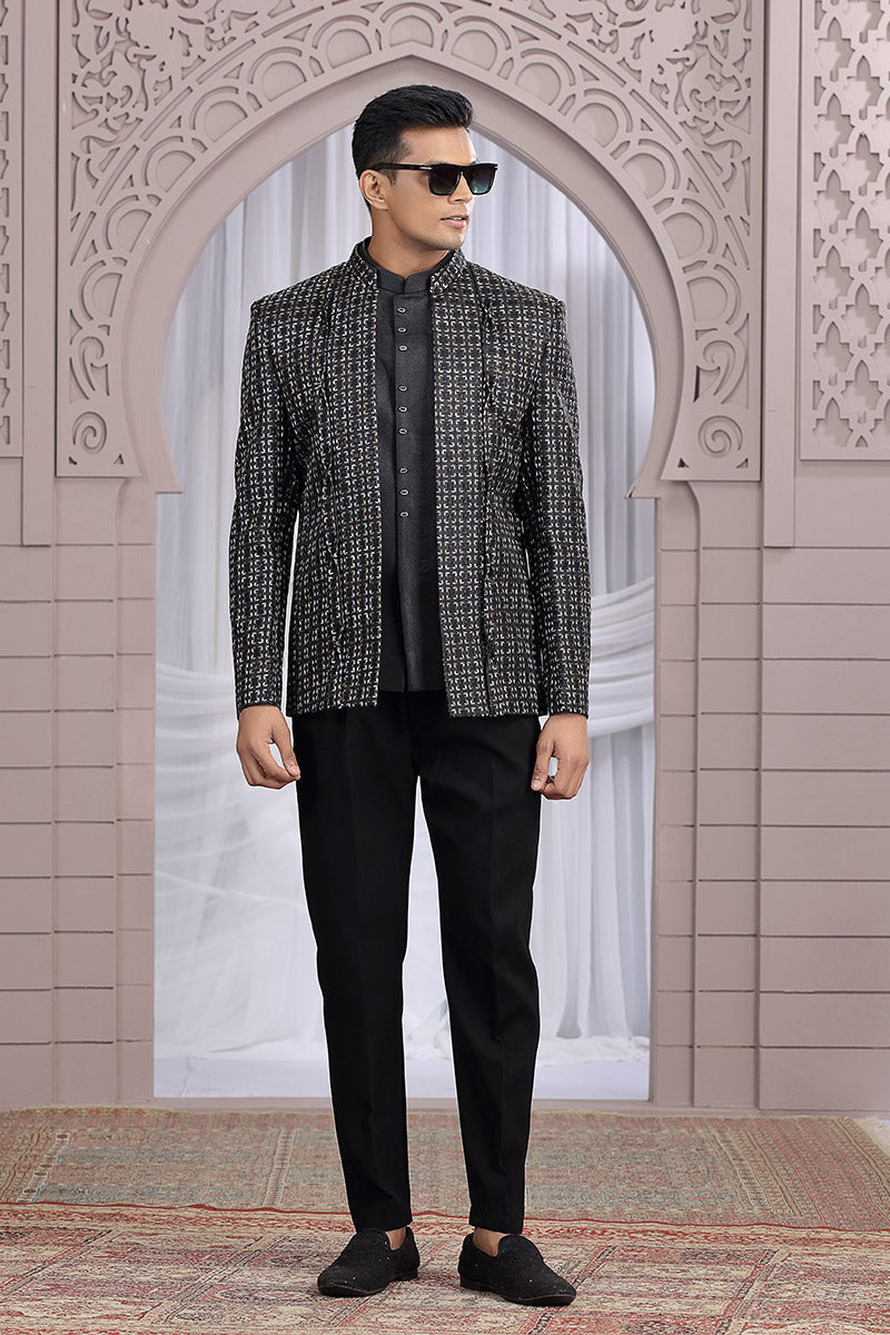 Indian Festive Imported Plain Fabric Jacket – Elegant Wine (Copy) PR