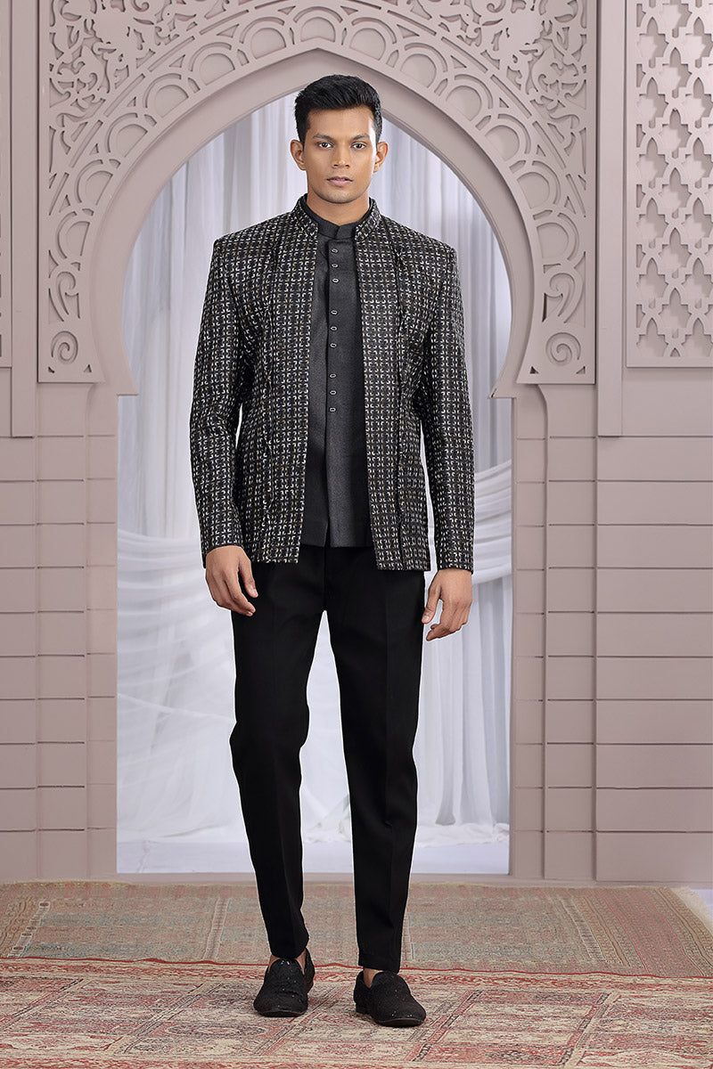 Indian Festive Imported Plain Fabric Jacket – Elegant Wine (Copy) PR