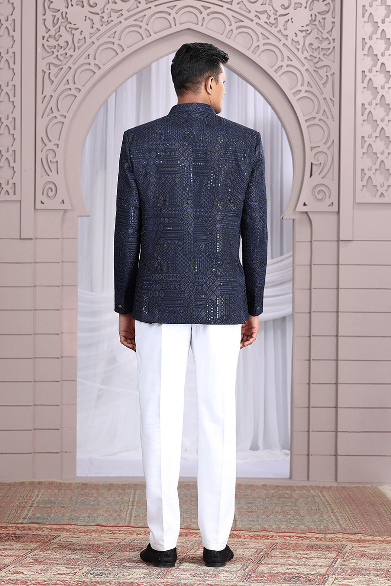 The Ultimate Sangeet Look – Navy Blue Jacket Only PR