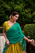 Wedding & Festival Mustard Lehenga Set with Embroidered Dupatta PR