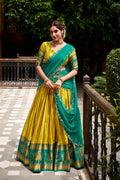 Wedding & Festival Mustard Lehenga Set with Embroidered Dupatta PR