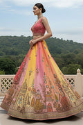 Multi Colour Silk Lehenga Choli with Soft Silk Dupatta – Fancy Work Design PR