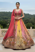 Multi Colour Silk Lehenga Choli with Soft Silk Dupatta – Fancy Work Design PR