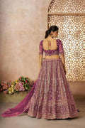 Radiant Purple Bridal Lehenga with Elegant Detailing KSR
