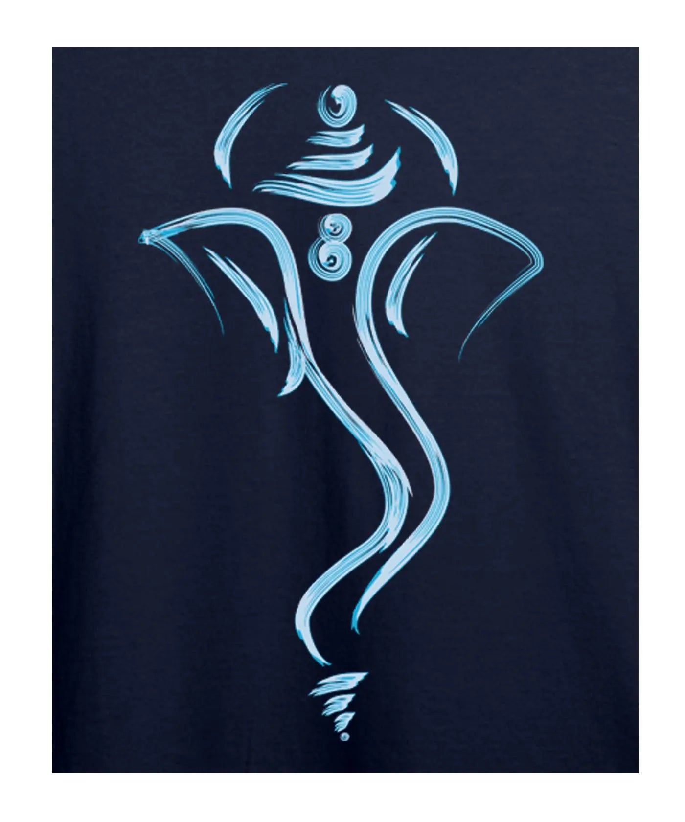 "Shri Varad Ganesha" Printed T-Shirt – Premium Round Neck - Navy Blue - 100% Cotton Offbeat