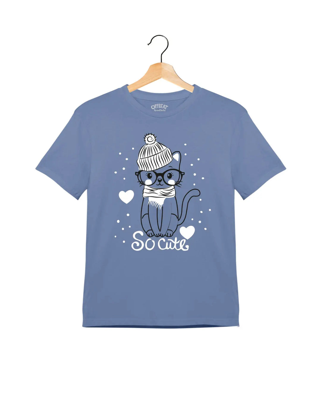 "So Cute" - Kids Unisex T-Shirt – Premium Round Neck - Minion Yellow and Pigeon Blue - 100% Cotton Offbeat