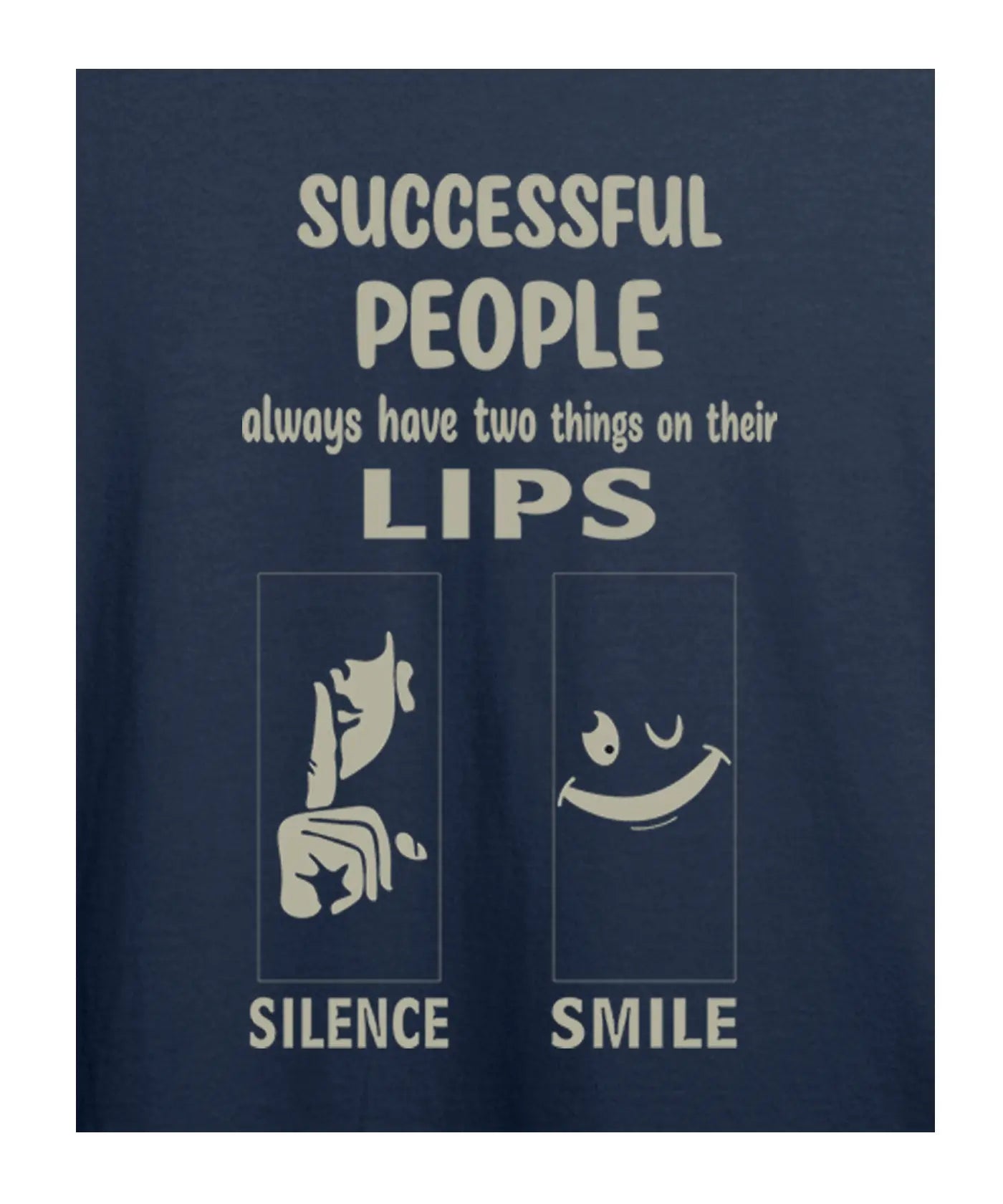"Successful People" Printed T-Shirt – Premium Round Neck - Black and Navy Blue - 100% Cotton Offbeat