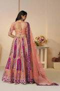 Sunrise Orange Traditional Silk Lehenga with Elegant Embroidery & Cutwork Detailing KSR