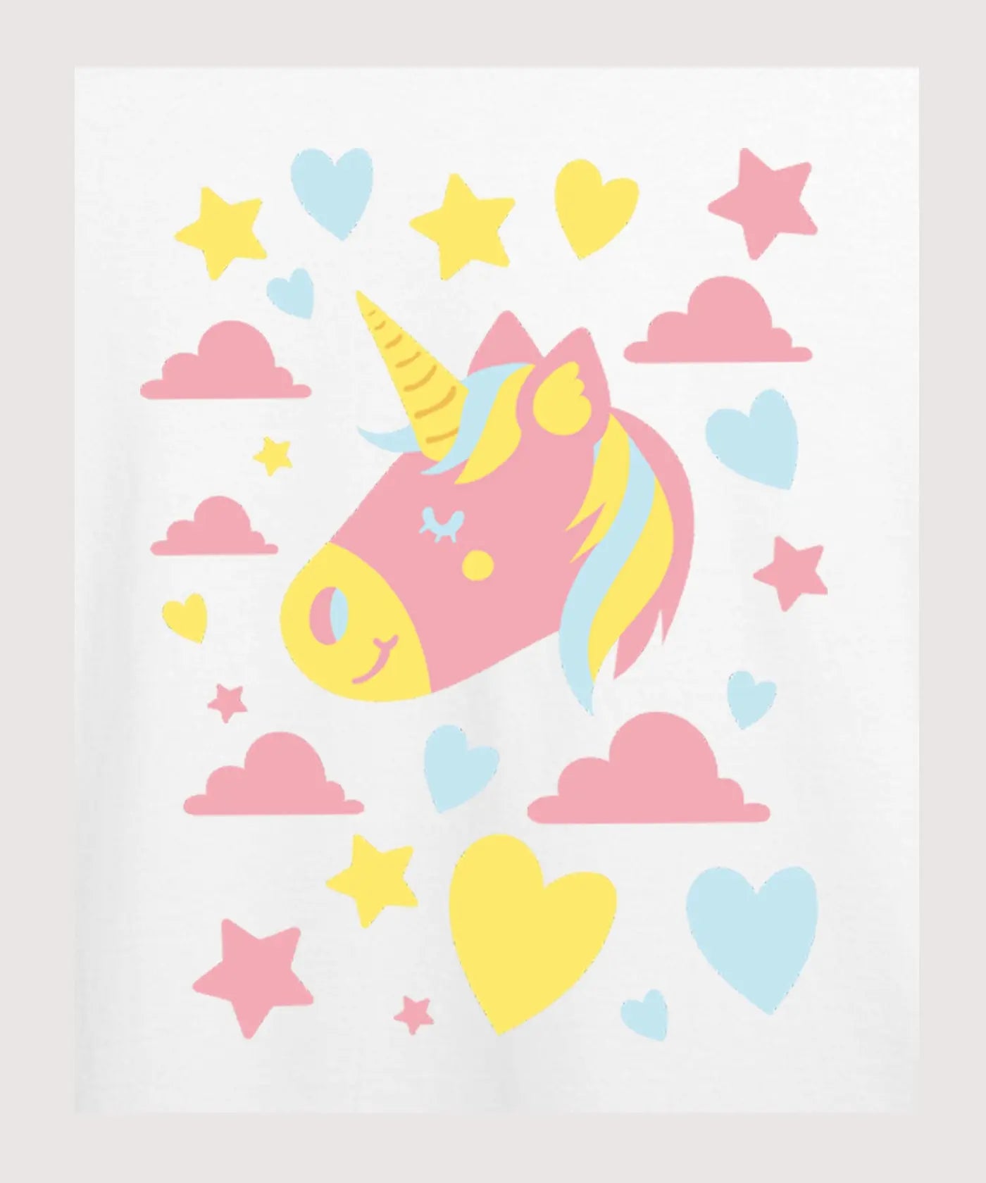 "Unicorn" - Kids Unisex T-Shirt – Premium Round Neck - White - 100% Cotton Offbeat