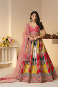 Vibrant Multicolor Zari Work Bridal Lehenga – Perfect for Haldi Celebrations KSR