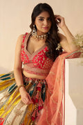 Vibrant Multicolor Zari Work Bridal Lehenga – Perfect for Haldi Celebrations KSR