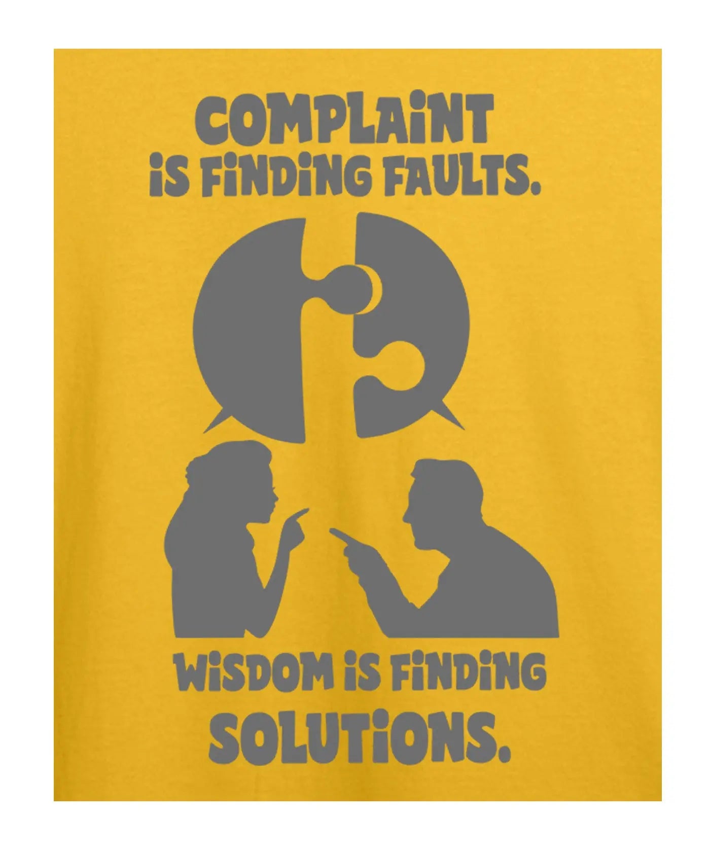 Wisdom Over Complaint - Premium Cotton Motivational T-Shirt – Unisex Comfort Fit - Yellow, Navy Blue Offbeat