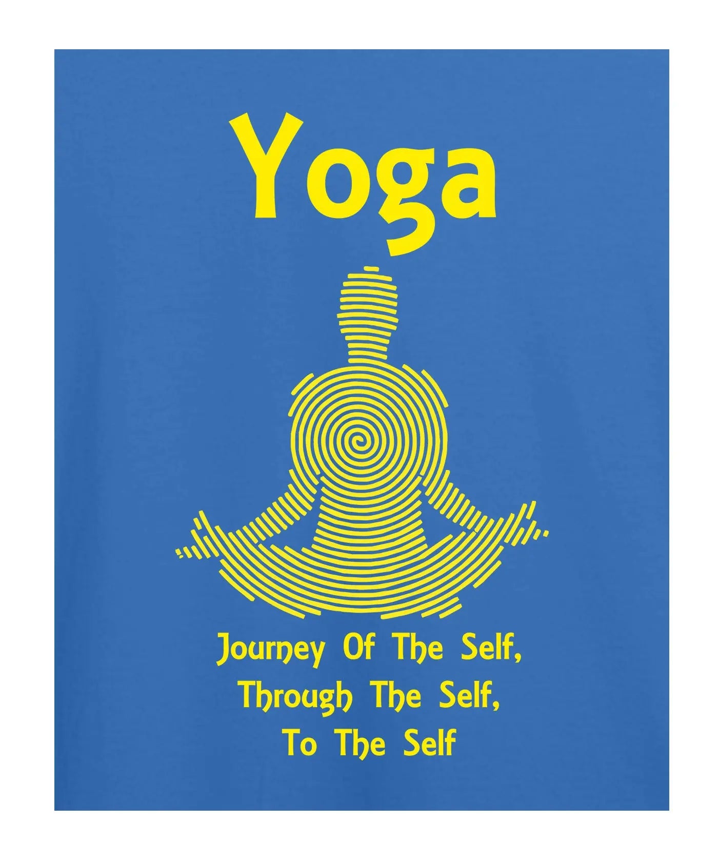 "Yoga Journey" - Juniors Unisex T-Shirt – Premium Round Neck - Electric Blue - 100% Cotton Offbeat