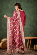 Elegant Pink Salwar suit with Golden Detailing Zari Work Dupatta RTI