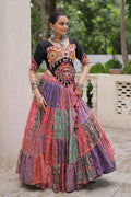 Navratri Special Multicolour Embroidered Lehenga Set – Boho Fusion Festive Wear RTI