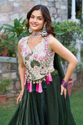 Off White Pure Simar Tissue silk Lehenga Choli for Navratri Festival RTI