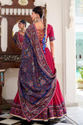 Pink Embroidered Lehenga Choli with Floral Dupatta RTI