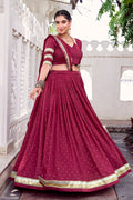 Garba night gracefull Pink Printed Lehenga Choli for Navratri Festival RTI
