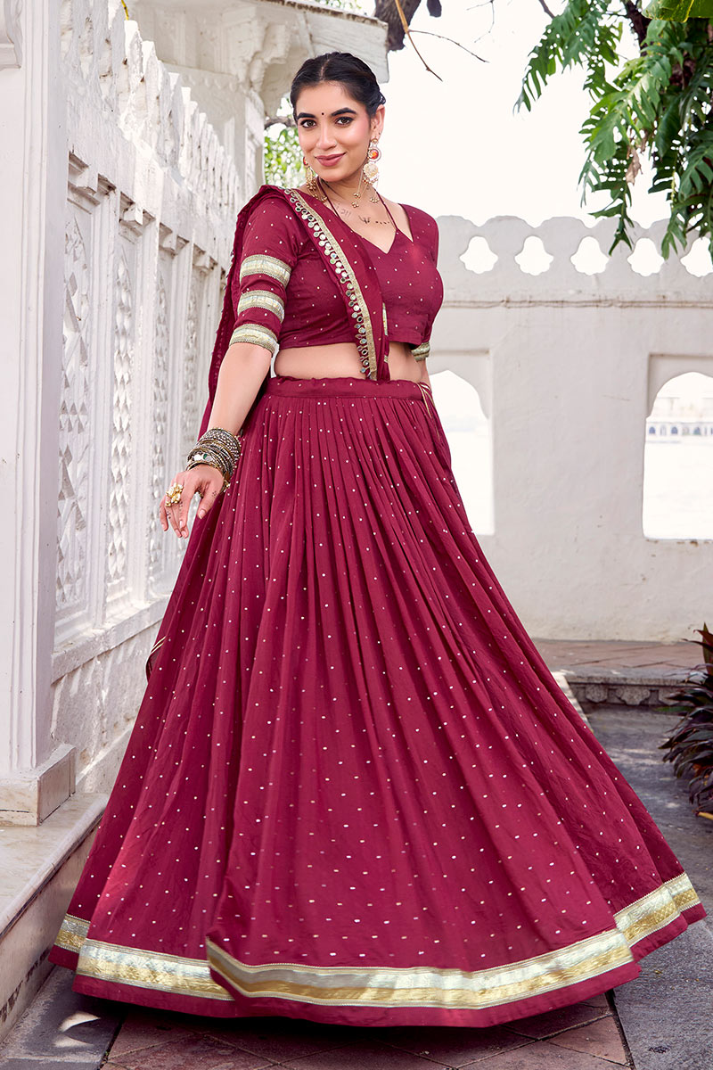 Garba night gracefull Pink Printed Lehenga Choli for Navratri Festival RTI