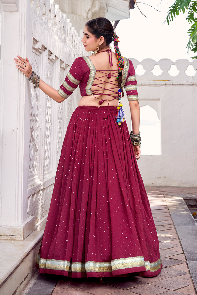 Garba night gracefull Pink Printed Lehenga Choli for Navratri Festival RTI