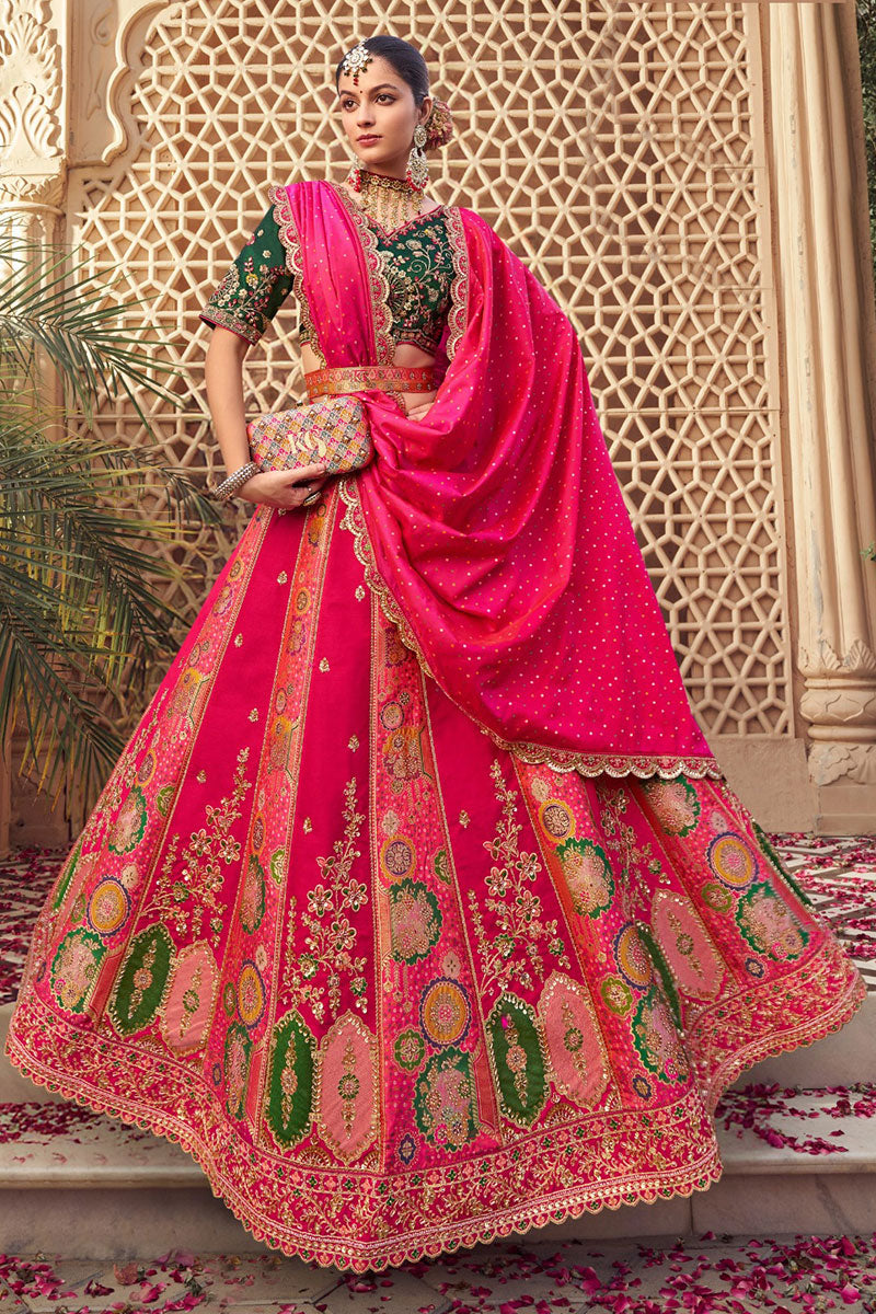 Pink Banarasi Lehenga Set – A Regal Wedding Ensemble RTI