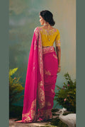 Elegant Royal Pink Silk Saree with Zari Embroidery RTI