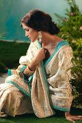 Cream Silk Saree with Intricate Zari and Embroidery Work RTI