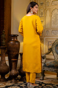 Elegant Mustard Embroidered Salwar Kameez Set with Dupatta LF